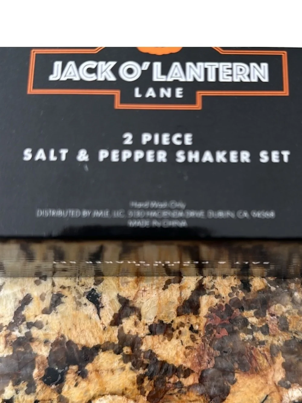 Jack O' Lantern Salt & Pepper Shaker Set - Orange & Green